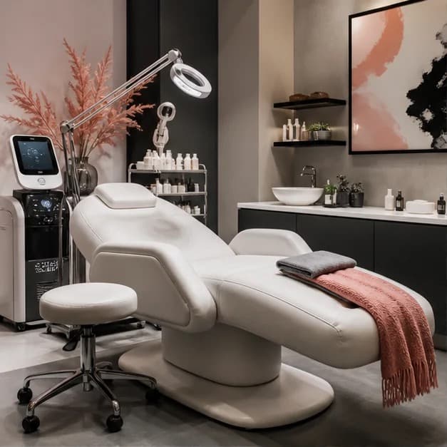 Portada dentro de una página web para estética